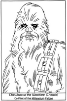 coloriage Chewbacca le wookiee chewie